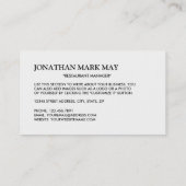 Japanische Flagge, Orientalisches Restaurant Visitenkarte (Rückseite)