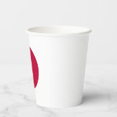 Japanische Flagge Pappbecher (Rückseite)