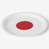 Japanische Flagge Pappteller (Schrägansicht)