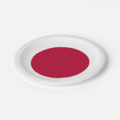 japanische Flagge Pappteller (Schrägansicht)