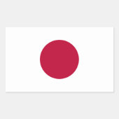 Japanische Flagge Rechteckiger Aufkleber (Vorderseite)