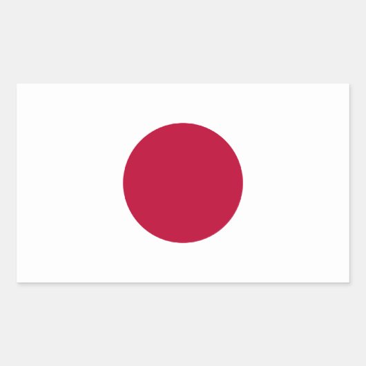 Japanische Flagge Rechteckiger Aufkleber (Vorderseite)