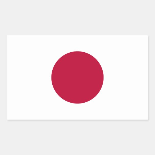 Japanische Flagge Rechteckiger Aufkleber (Vorderseite)