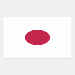 Japanische Flagge Rechteckiger Aufkleber