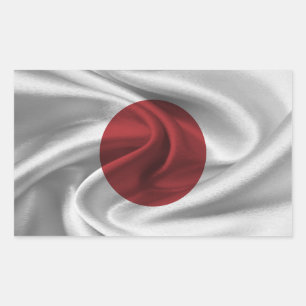 Japanische Flagge Rechteckiger Aufkleber