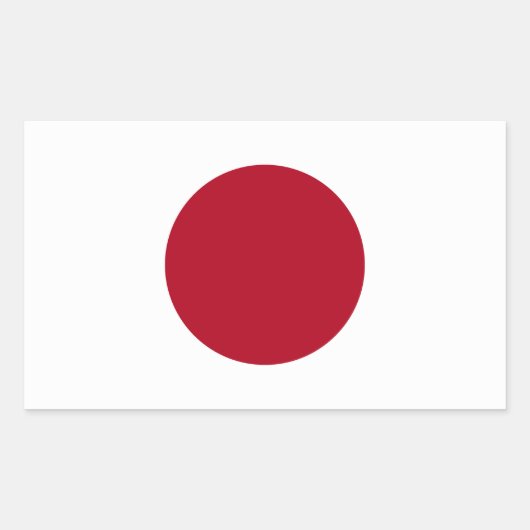 Japanische Flagge Rechteckiger Aufkleber (Vorderseite)