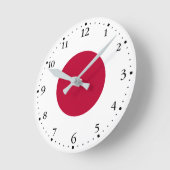Japanische Flagge Runde Wanduhr (Winkel)
