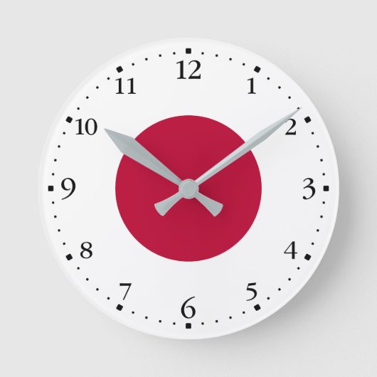 Japanische Flagge Runde Wanduhr (Vorderseite)