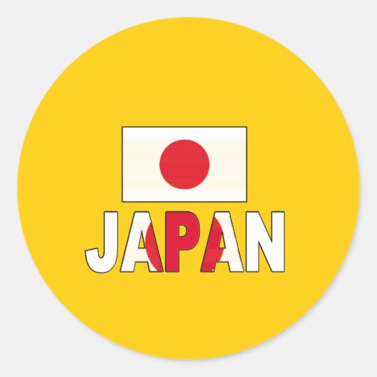 Japanische Flagge Runder Aufkleber (Vorderseite)