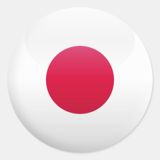 Japanische Flagge Runder Aufkleber (Vorderseite)