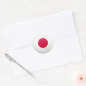 Japanische Flagge Runder Aufkleber (Umschlag)