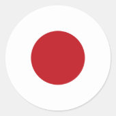Japanische Flagge Runder Aufkleber (Vorderseite)