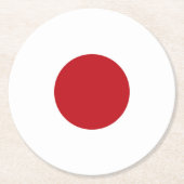 Japanische Flagge Runder Pappuntersetzer (Vorderseite)