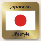 Japanische Flagge+Untersetzer Getränkeuntersetzer (Vorderseite)