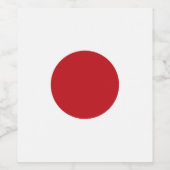 Japanische Flagge Weinetikett (Einzelnes Label)