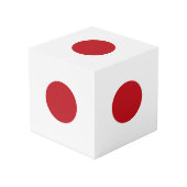 Japanische Flagge Würfel (Vorderseite Schrägansicht)