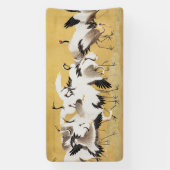 Japanische Flock Cranes Vintag Bird Rich Classic Banner (Vertikal)