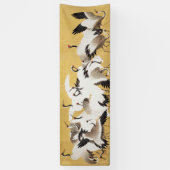 Japanische Flock Cranes Vintag Bird Rich Classic Banner (Vertikal)