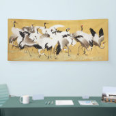Japanische Flock Cranes Vintag Bird Rich Classic Banner (Messe)