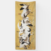 Japanische Flock Cranes Vintag Bird Rich Classic Banner (Vertikal)