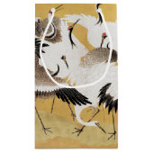 Japanische Flock Cranes Vintag Bird Rich Classic Kleine Geschenktüte (Rückseite)