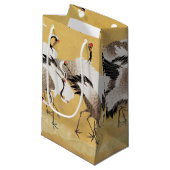 Japanische Flock Cranes Vintag Bird Rich Classic Kleine Geschenktüte (Vorderseite Schrägansicht)