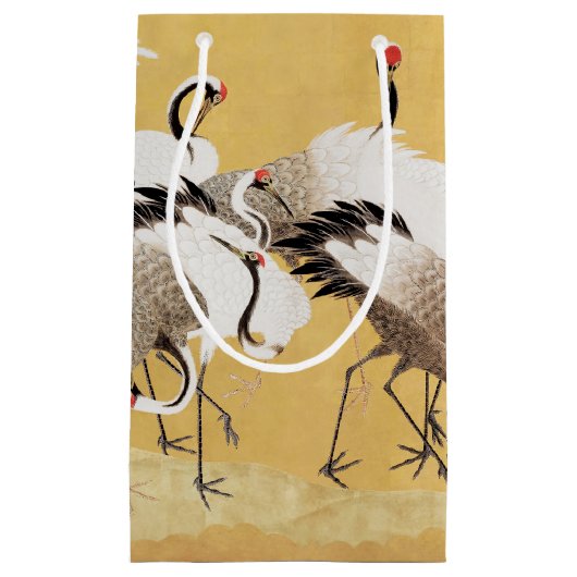 Japanische Flock Cranes Vintag Bird Rich Classic Kleine Geschenktüte (Vorderseite)