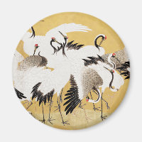 Japanische Flock Cranes Vintag Bird Rich Classic