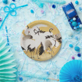 Japanische Flock Cranes Vintag Bird Rich Classic Pappteller (Party)