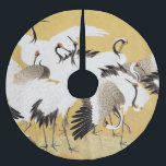 Japanische Flock Cranes Vintag Bird Rich Classic Polyester Weihnachtsbaumdecke<br><div class="desc">Dieses Bild basiert auf der japanischen Kranherde (18. Jahrhundert) Vintage Malerei von Ishida Yutei. Originelles Public Domain Image vom Minneapolis Institut für Kunst.</div>