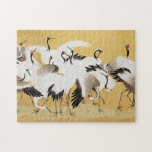 Japanische Flock Cranes Vintag Bird Rich Classic Puzzle<br><div class="desc">Dieses Bild basiert auf der japanischen Kranherde (18. Jahrhundert) Vintage Malerei von Ishida Yutei. Originelles Public Domain Image vom Minneapolis Institut für Kunst.</div>