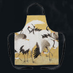 Japanische Flock Cranes Vintag Bird Rich Classic Schürze<br><div class="desc">Dieses Bild basiert auf der japanischen Kranherde (18. Jahrhundert) Vintage Malerei von Ishida Yutei. Originelles Public Domain Image vom Minneapolis Institut für Kunst.</div>