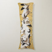 Japanische Flock Cranes Vintag Bird Rich Classic Seitenschläferkissen (Vorderseite Vertikal)