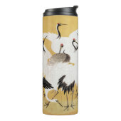 Japanische Flock Cranes Vintag Bird Rich Classic Thermosbecher (Nach links gedreht)