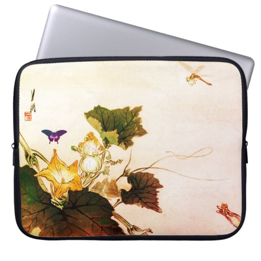 JAPANISCHE FLORALDRUCKBÜHNE FÜR FLY Electronics Laptopschutzhülle (Vorderseite)