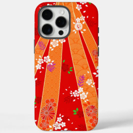 Japanische florale Kimono Muster Spring iPhone 16 Pro Max Hülle