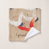 Japanische Flugkrane Badhandtuch Set (Waschlappen)