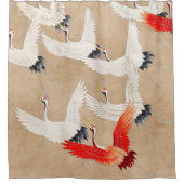 Japanische Flugkrane Duschvorhang (Vorderseite)