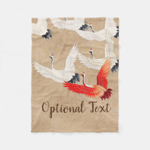 Japanische Flugkrane Fleecedecke