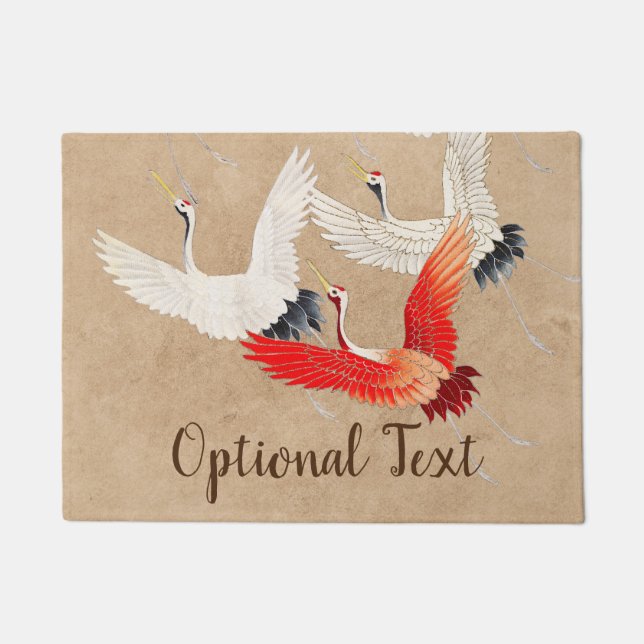 Japanische Flugkrane Fußmatte (Vorderseite)
