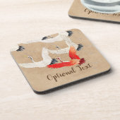 Japanische Flugkrane Getränkeuntersetzer (Linke Seite)