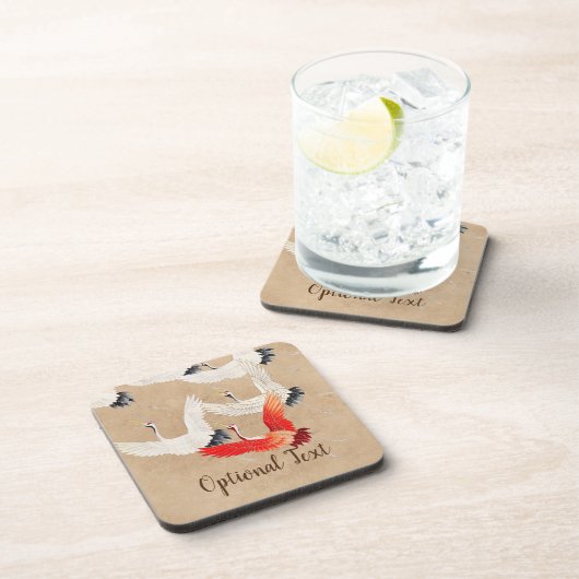 Japanische Flugkrane Getränkeuntersetzer (Rechte Seite)