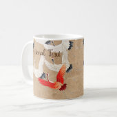 Japanische Flugkrane Kaffeetasse (Vorderseite Links)