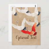 Japanische Flugkrane Postkarte (Vorne/Hinten)