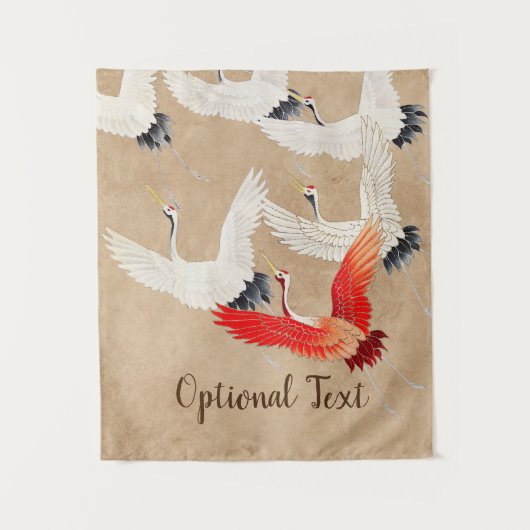 Japanische Flugkrane Wandteppich (Vorderseite)