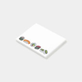 Japanische Food Sushi Roll Rolls Feinschmecker Post-it Klebezettel (angewinkelt)