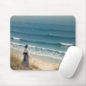 Japanische Frau am Strand Mousepad (Mit Mouse)