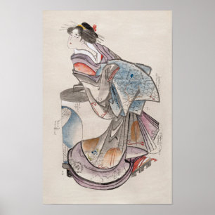 Japanische Frau aus Album of Sketches aus dem 19.  Poster