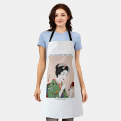 Japanische Frau, die Rouge bewirbt - Goyō Hashiguc Schürze (Getragen)