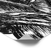 Japanische Frau geisha zeichne Stift und Tinte Poster (Ecke)